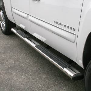 ARIES - ARIES 6" x 75" Polished Stainless Oval Side Bars, Select Silverado, Sierra Polished Stainless - 4444001 - Image 3