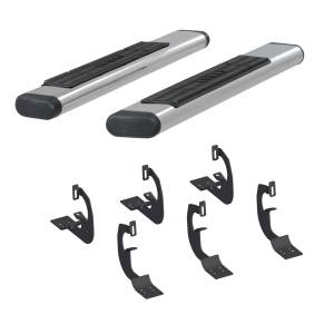 ARIES - ARIES 6" x 53" Polished Stainless Oval Side Bars, Select Chevy Silverado, GMC Sierra Polished Stainless - 4444006 - Image 2