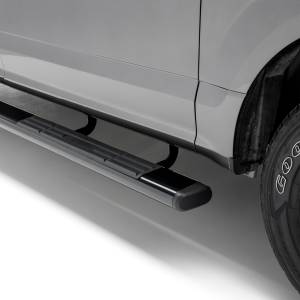 ARIES - ARIES 6" x 75" Black Aluminum Oval Side Bars, Select Ford Expedition SEMI-GLOSS BLACK POWDER COAT - 4445016 - Image 1