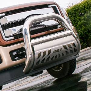ARIES Big Horn 4" Polished Stainless Bull Bar, Select Toyota Sequoia, Tundra Stainless Polished Stainless - 45-2004