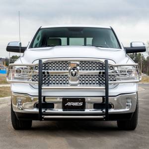 ARIES - ARIES Polished Stainless Grille Guard, Select Dodge, Ram 1500 Stainless Polished Stainless - 5058-2 - Image 3