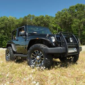 ARIES - ARIES Pro Series Black Steel Grille Guard, Select Jeep Wrangler JK Black TEXTURED BLACK POWDER COAT - P1050 - Image 2