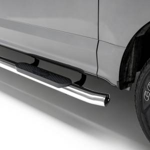 ARIES 4" Polished Stainless Oval Side Bars, Select Ford F150, F250, F350, F450, F550 Stainless Polished Stainless - S223043-2