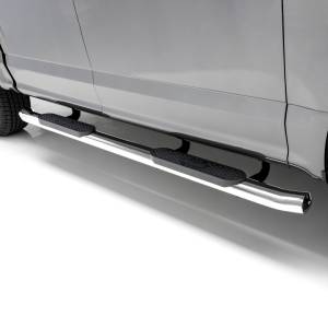 ARIES - ARIES 4" Polished Stainless Oval Side Bars, Select Ford F150, F250, F350, F450, F550 Stainless Polished Stainless - S223044-2 - Image 3