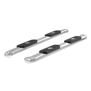 ARIES - ARIES 4" Polished Stainless Oval Side Bars, Select Ford F150, F250, F350, F450, F550 Stainless Polished Stainless - S223044-2 - Image 4