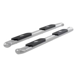ARIES - ARIES 4" Polished Stainless Oval Side Bars, Select Silverado, Sierra 1500, 2500, 3500 Stainless Polished Stainless - S224045-2 - Image 4