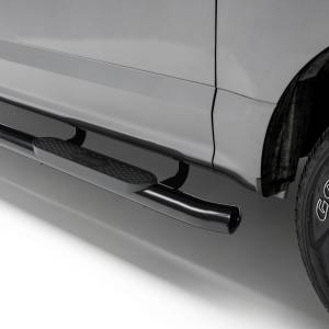 ARIES - ARIES 4" Black Steel Oval Side Bars, Select Chevrolet Colorado, GMC Canyon Extended Black SEMI-GLOSS BLACK POWDER COAT - S224052