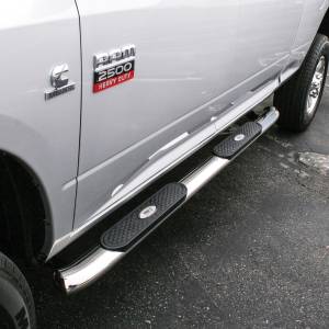 ARIES - ARIES 4" Polished Stainless Oval Side Bars, Select Dodge Ram 1500, 2500, 3500 Stainless Polished Stainless - S225008-2 - Image 2