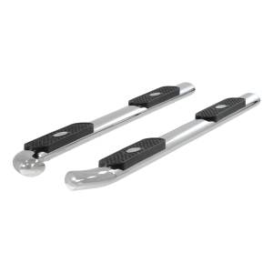 ARIES - ARIES 4" Polished Stainless Oval Side Bars, Select Nissan Titan, XD Stainless Polished Stainless - S229006-2
