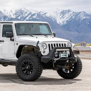 ARIES - ARIES TrailChaser Jeep Wrangler JK Aluminum Front Bumper (Option 2) Textured Black Powder Coat - 2082055 - Image 6