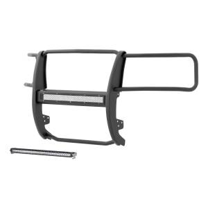 ARIES Pro Series Black Steel Grille Guard with Light Bar, Select Chevy Silverado 1500 Black TEXTURED BLACK POWDER COAT - 2170016