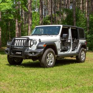 ARIES - ARIES Pro Series Black Steel Grille Guard with Light Bar, Select Jeep JL, Gladiator TEXTURED BLACK POWDER COAT - 2170032 - Image 4