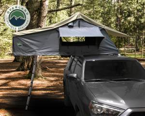 Overland Vehicle Systems Roof Top Tent 2 Person Extended Roof Top Tent Dark Gray Base With Green Rain Fly With Bonus Pack Nomadic - 18029936