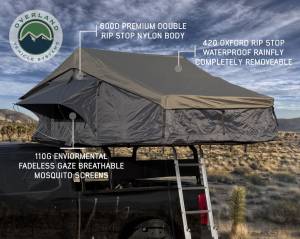 Overland Vehicle Systems - Overland Vehicle Systems Roof Top Tent 4 Person Extended Roof Top Tent Dark Gray Base With Green Rain Fly With Bonus Pack Nomadic - 18049936 - Image 2