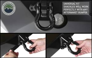 Overland Vehicle Systems - Overland Vehicle Systems Recovery Shackle 3/4 Inch 4.75 Ton Steel Gloss Black - 19019901 - Image 3