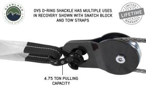 Overland Vehicle Systems - Overland Vehicle Systems Recovery Shackle 3/4 Inch 4.75 Ton Steel Gloss Black - 19019901 - Image 5