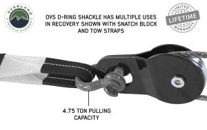Overland Vehicle Systems - Overland Vehicle Systems Recovery Shackle 3/4 Inch 4.75 Ton Gray Universal - 19019903 - Image 5