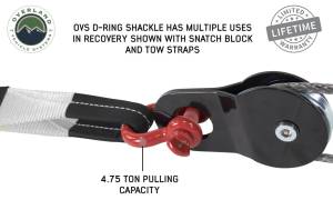 Overland Vehicle Systems - Overland Vehicle Systems Recovery Shackle 3/4 Inch 4.75 Ton Steel Gloss Red - 19019904 - Image 5