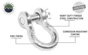 Overland Vehicle Systems - Overland Vehicle Systems Recovery Shackle 3/4 Inch 4.75 Ton Steel Zinc - 19019905 - Image 4