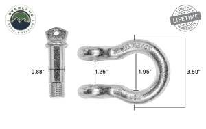 Overland Vehicle Systems - Overland Vehicle Systems Recovery Shackle 3/4 Inch 4.75 Ton Steel Zinc - 19019905 - Image 5