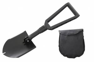Overland Vehicle Systems Multi Functional Military Style Utility Shovel with Nylon Carrying Case - 19049901