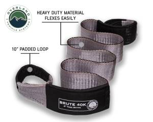Overland Vehicle Systems - Overland Vehicle Systems Tow Strap 40,000 lb 4 Inch x 8 Foot Gray With Black Ends & Storage Bag Universal - 19079916 - Image 4
