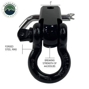 Overland Vehicle Systems - Overland Vehicle Systems Receiver Mount Recovery Shackle 3/4 Inch 4.75 Ton With Dual Hole Black Universal - 19109901 - Image 4