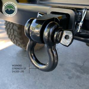 Overland Vehicle Systems - Overland Vehicle Systems Receiver Mount Recovery Shackle 3/4 Inch 4.75 Ton With Dual Hole Black Universal - 19109901 - Image 6