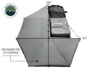 Overland Vehicle Systems - Overland Vehicle Systems Awning Tent 270 Degree Driver Side Dark Gray Cover With Black Cover Nomadic - 19519907 - Image 5