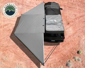 Overland Vehicle Systems Awning Tent 270 Degree Passenger Side Dark Gray Cover With Black Cover Nomadic - 19529907