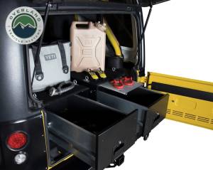 Overland Vehicle Systems - Overland Vehicle Systems Cargo Box With Slide Out Drawer & Working Station Size Black Powder Coat Universal - 21010201 - Image 4