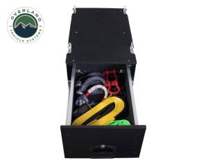 Overland Vehicle Systems - Overland Vehicle Systems Cargo Box With Slide Out Drawer Size Black Powder Coat Universal - 21010301 - Image 4