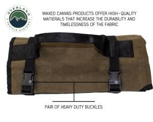 Overland Vehicle Systems - Overland Vehicle Systems Rolled Bag General Tools With Handle And Straps Brown 16 LB Waxed Canvas Canyon Bag Universal - 21079941 - Image 2