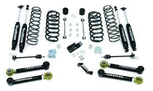 TeraFlex TJ 4" Lift Kit w/ 4 Lower FlexArms, Trackbar & 9550 Shocks TJ 4" 4-Arm & 9550 - 1456432