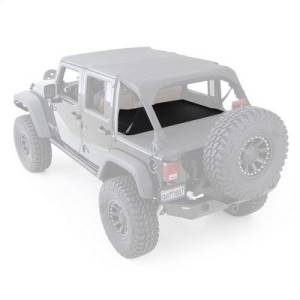  '07-'18 Jeep Wrangler JK 4 dr Duster Deck Cover; Covers Second Row Seating On 4 Door With Seats Removed; Black Diamond; Vinyl