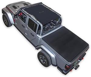  Jeep Wrangler JL 2-Door (2018-current), Gladiator models, Mesh Shade Top Sunshade UV Protection Accessory USA Black