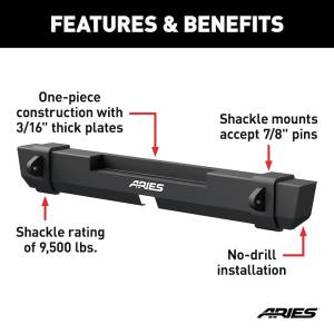 Aries Rear Bumper for Jeep TJ - Image 2