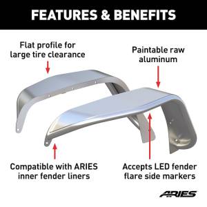 Aries Front (RAW) Fender Flares - Image 2