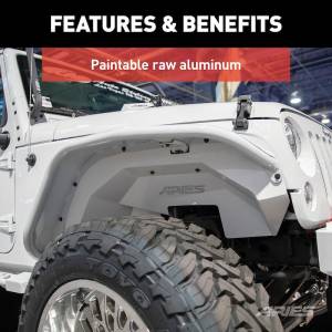 Aries Front (RAW) Fender Flares - Image 3
