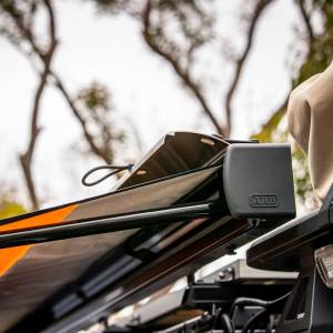 ARB - ARB Aluminum Awning, Black Frame, 8.2FT x 8.2FT, Installed with LED Light Strip | 814412A - Image 4