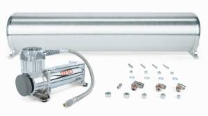 Air Lift 28in FLO Tank w/ Viair 444c Compressor (Incl. Fittings & Tank Mounting Hardware) | 27764