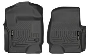 Husky Liners - Husky Liners 2017 Ford Super Duty (Crew Cab / Super Cab) WeatherBeater Black Front Floor Liners | 13301 - Image 2
