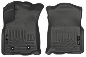Husky Liners - Husky Liners 2016 Toyota Tacoma w/ Auto Trans WeatherBeater Front Black Floor Liners | 13951 - Image 3