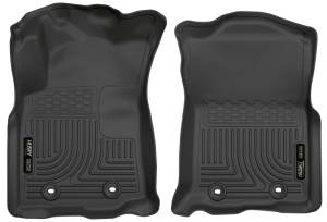 Husky Liners - Husky Liners 2018 Toyota Tacoma Double Cab w/ Standard Trans WeatherBeater Black Front Floor Liners | 13981 - Image 2