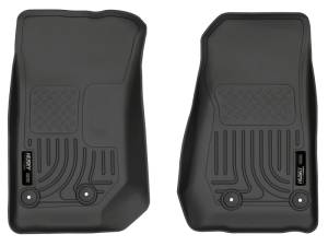 Husky Liners - Husky Liners 14 Jeep Wrangler 2/4 Door Weatherbeater Black Front Floor Liners | 18041 - Image 2