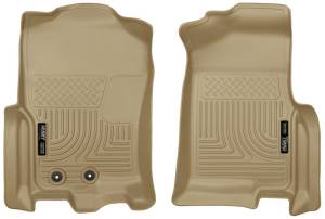 Husky Liners 2015 Ford Expedition/Lincoln Navigator WeatherBeater Front Tan Floor Liners | 18373 - Image 3