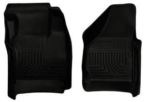 Husky Liners 08-10 Ford SuperDuty Regular/Super/Crew Cab WeatherBeater Black Floor Liners | 18381 - Image 1