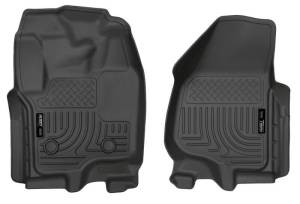 Husky Liners 12-15 Ford Super Duty Crew & Extended Cab WeatherBeater Front Row Black Floor Liners | 18701 - Image 4