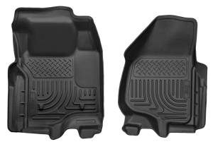 Husky Liners - Husky Liners 11-12 Ford Super Duty Crew & Extended Cab WeatherBeater Front Row Black Floor Liners | 18731 - Image 3