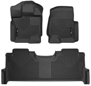 Husky Liners 2017 Ford F-250 Super Duty Crew Cab X-Act Contour Black Front & Rear Floor Liners | 53388